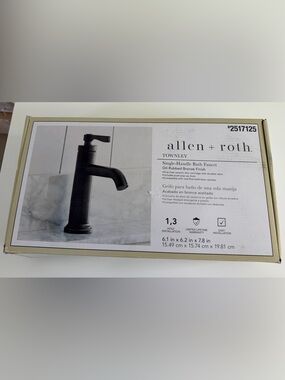 New Allen + Roth Townley Single-Handle Bath Faucet in Oil-Rubbed Bronze